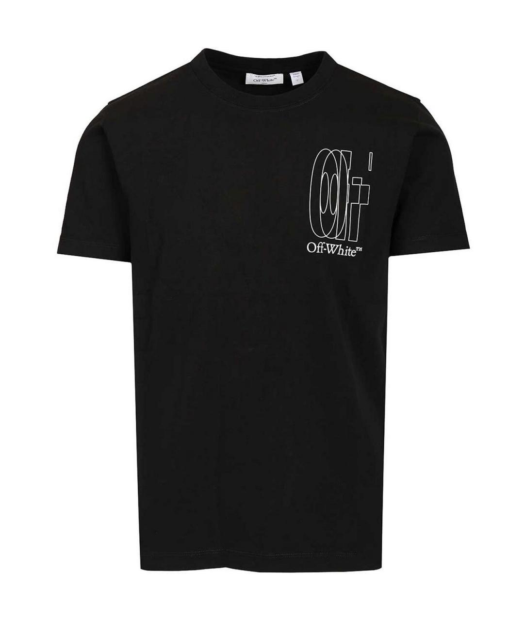OFF-WHITE Черная хлопковая футболка, фото 1