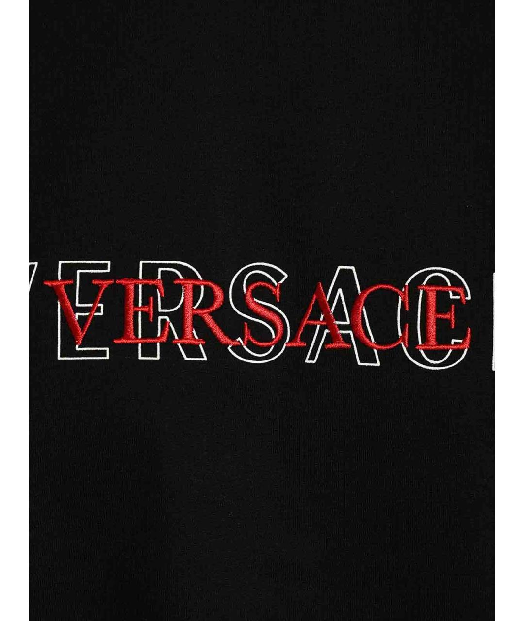 VERSACE Черная хлопковая футболка, фото 3