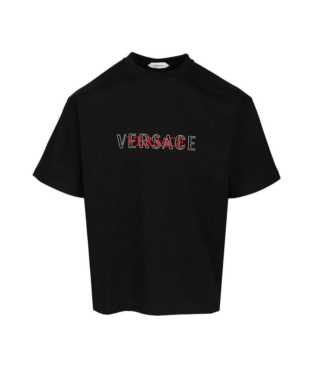 VERSACE Черная хлопковая футболка, фото 1