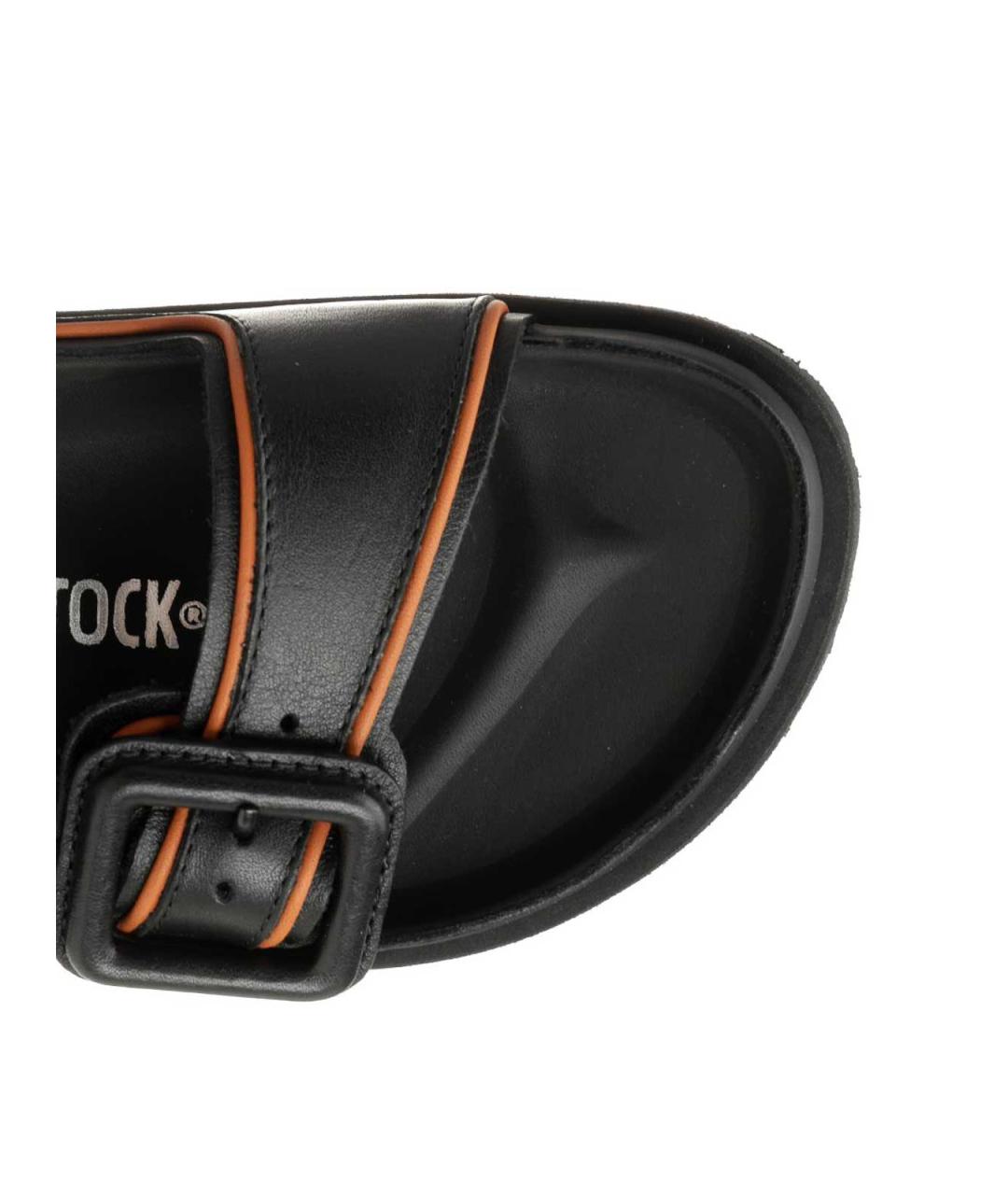BIRKENSTOCK Черные кожаные сандалии, фото 4