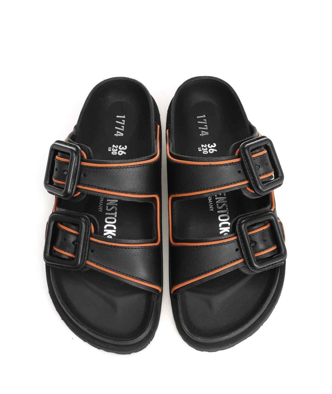 BIRKENSTOCK Черные кожаные сандалии, фото 5
