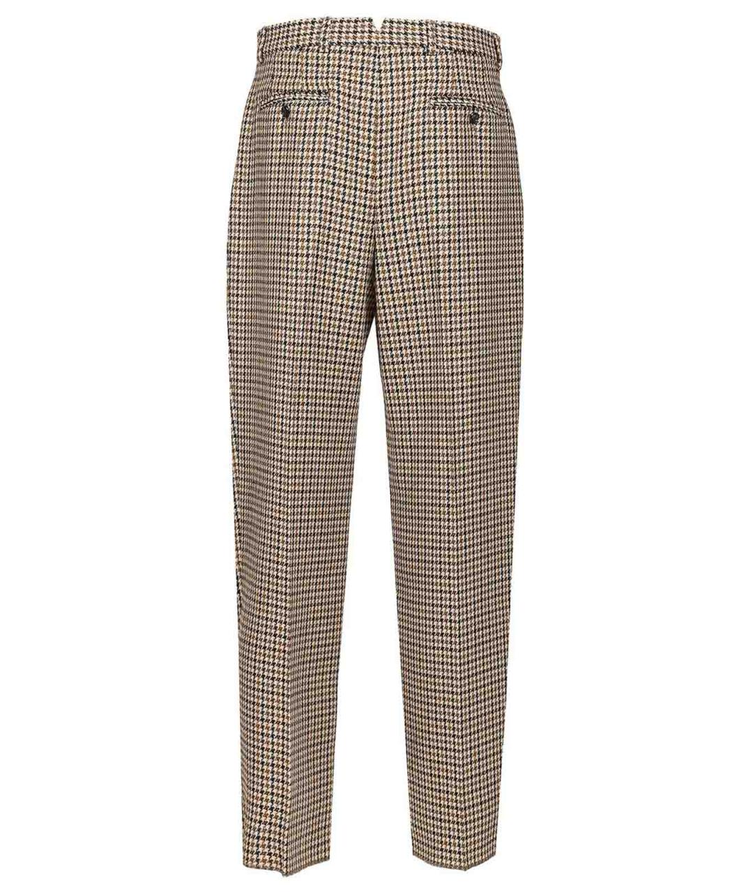 EMPORIO ARMANI Мульти шерстяные повседневные брюки, фото 2