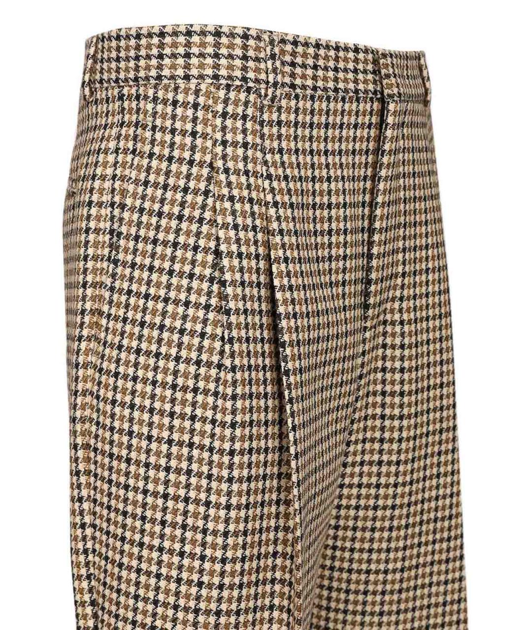 EMPORIO ARMANI Мульти шерстяные повседневные брюки, фото 5