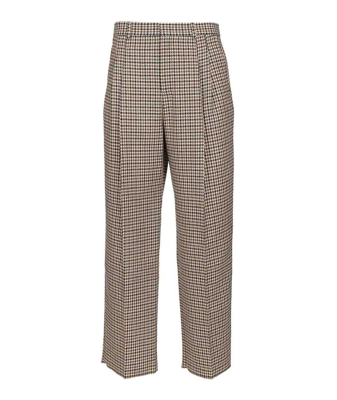 EMPORIO ARMANI Мульти шерстяные повседневные брюки, фото 1