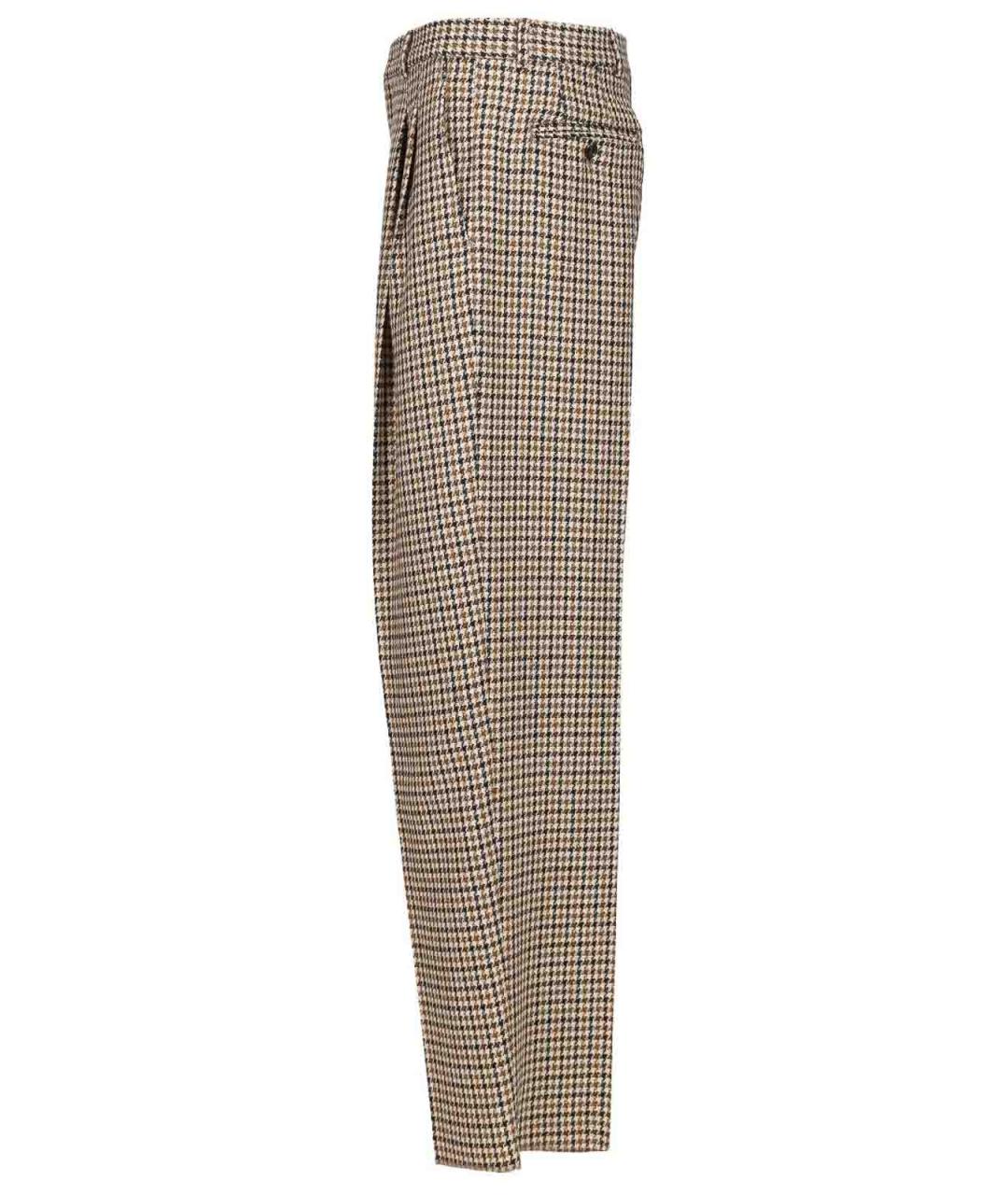 EMPORIO ARMANI Мульти шерстяные повседневные брюки, фото 3