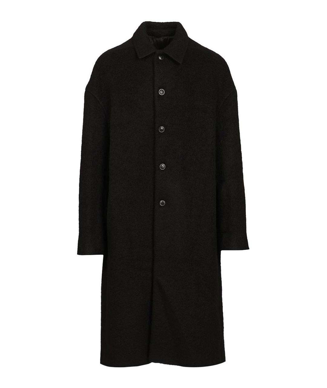 RICK OWENS Черное шерстяное пальто, фото 1