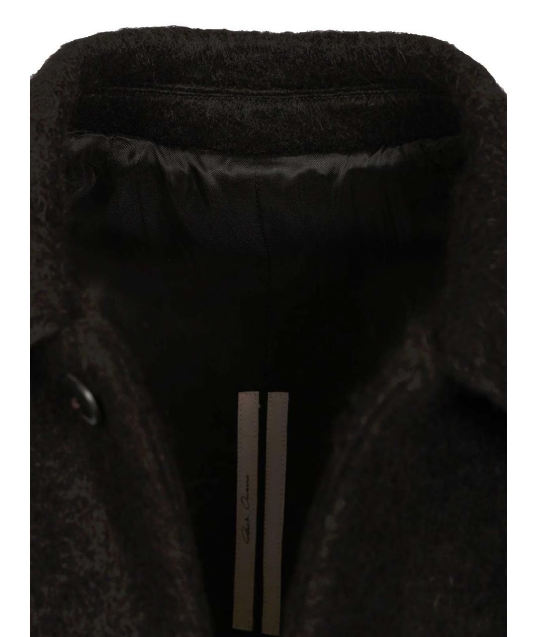 RICK OWENS Черное шерстяное пальто, фото 3