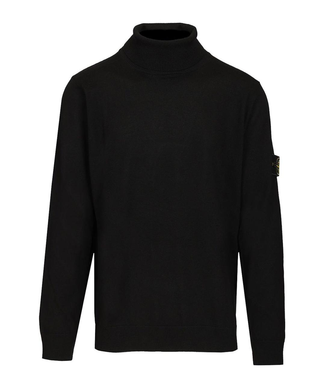 STONE ISLAND Черный шерстяной джемпер / свитер, фото 1