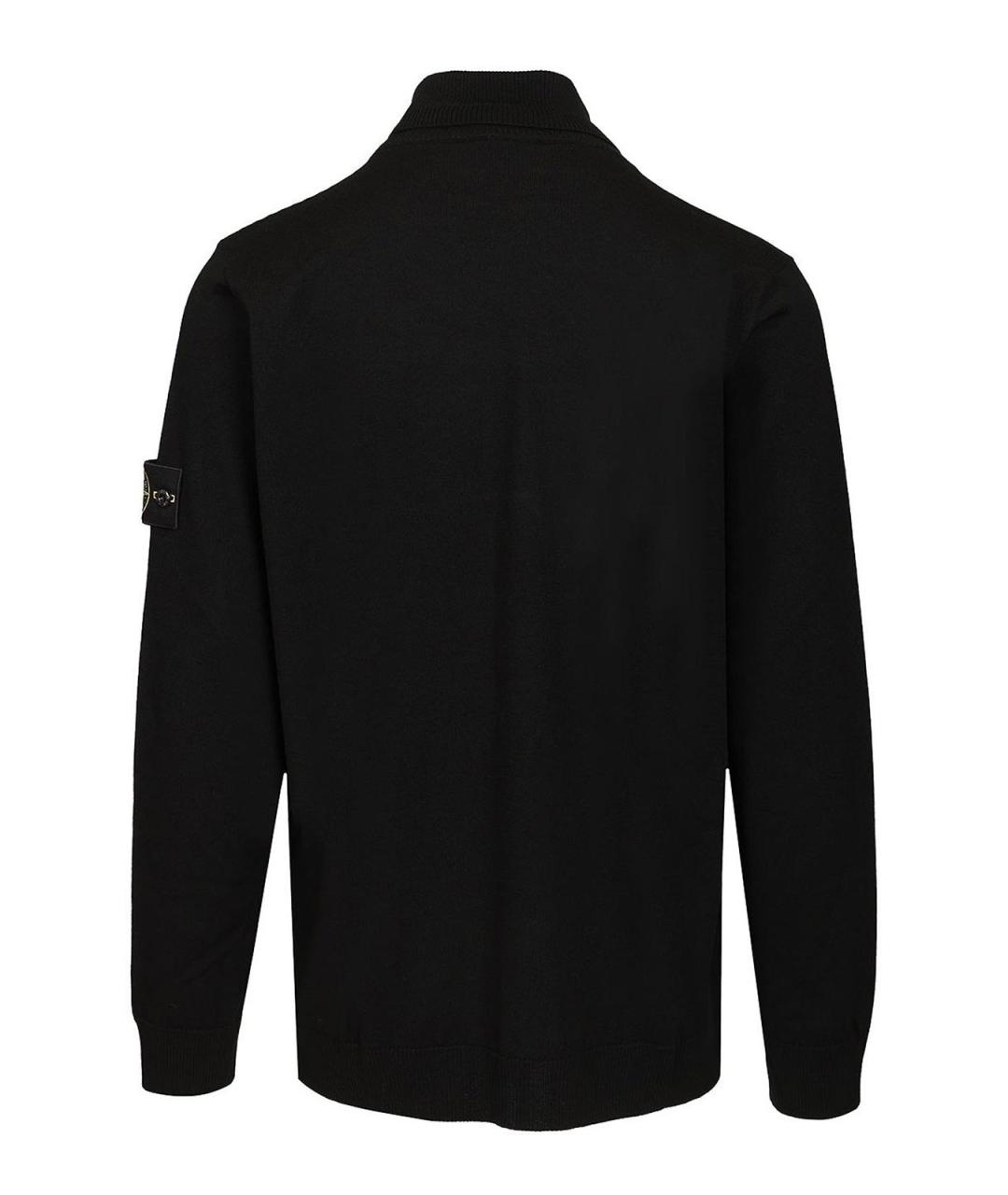 STONE ISLAND Черный шерстяной джемпер / свитер, фото 2