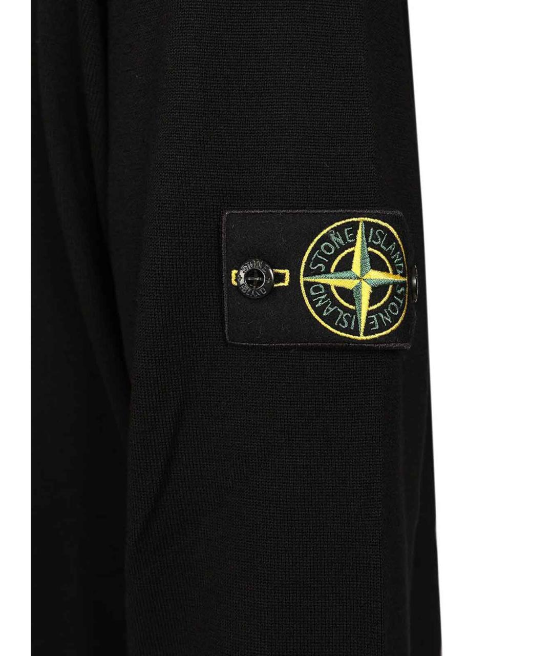 STONE ISLAND Черный шерстяной джемпер / свитер, фото 4