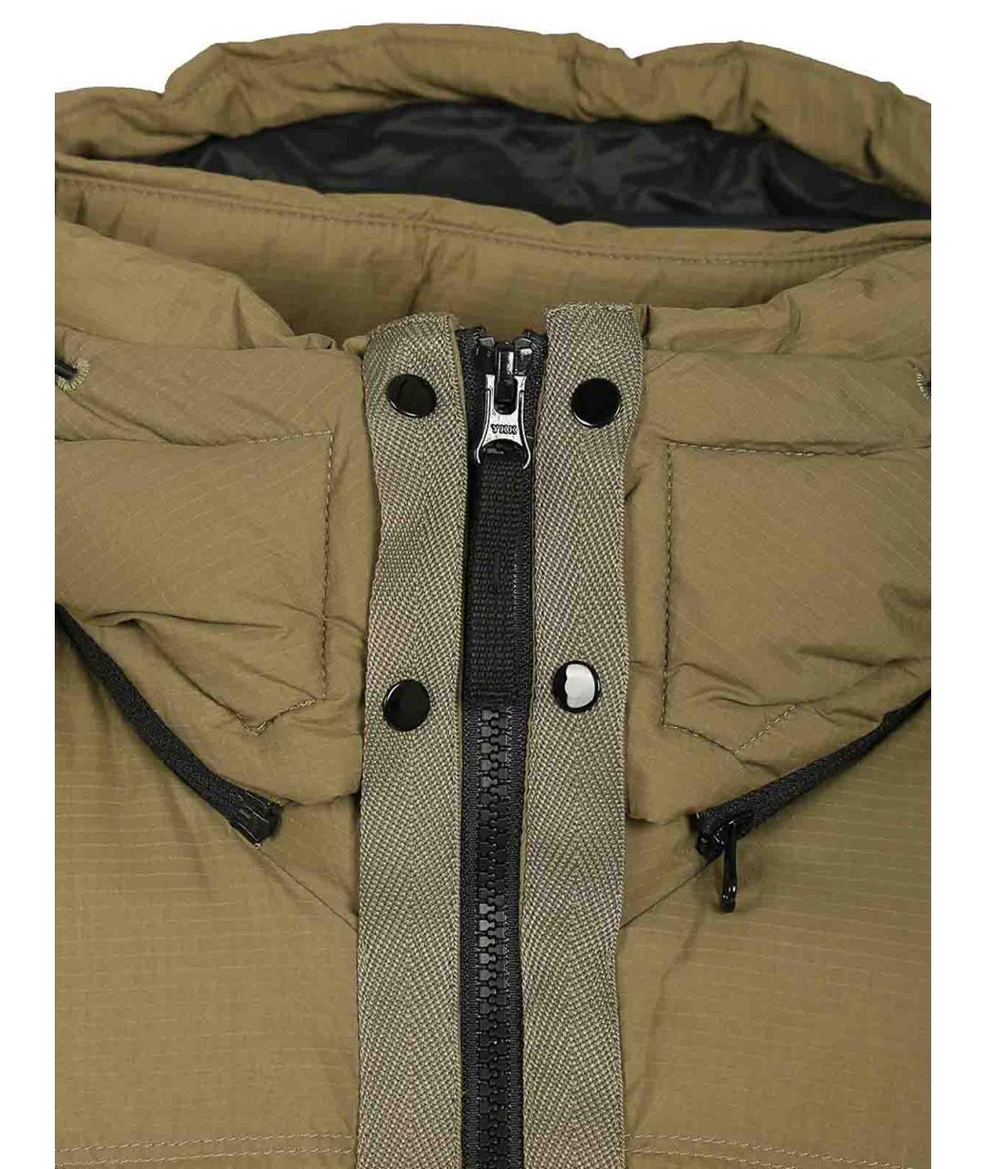 STONE ISLAND Зеленый пуховик, фото 4