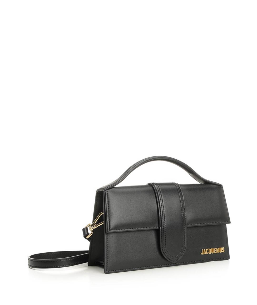 JACQUEMUS Черная кожаная сумка через плечо, фото 2