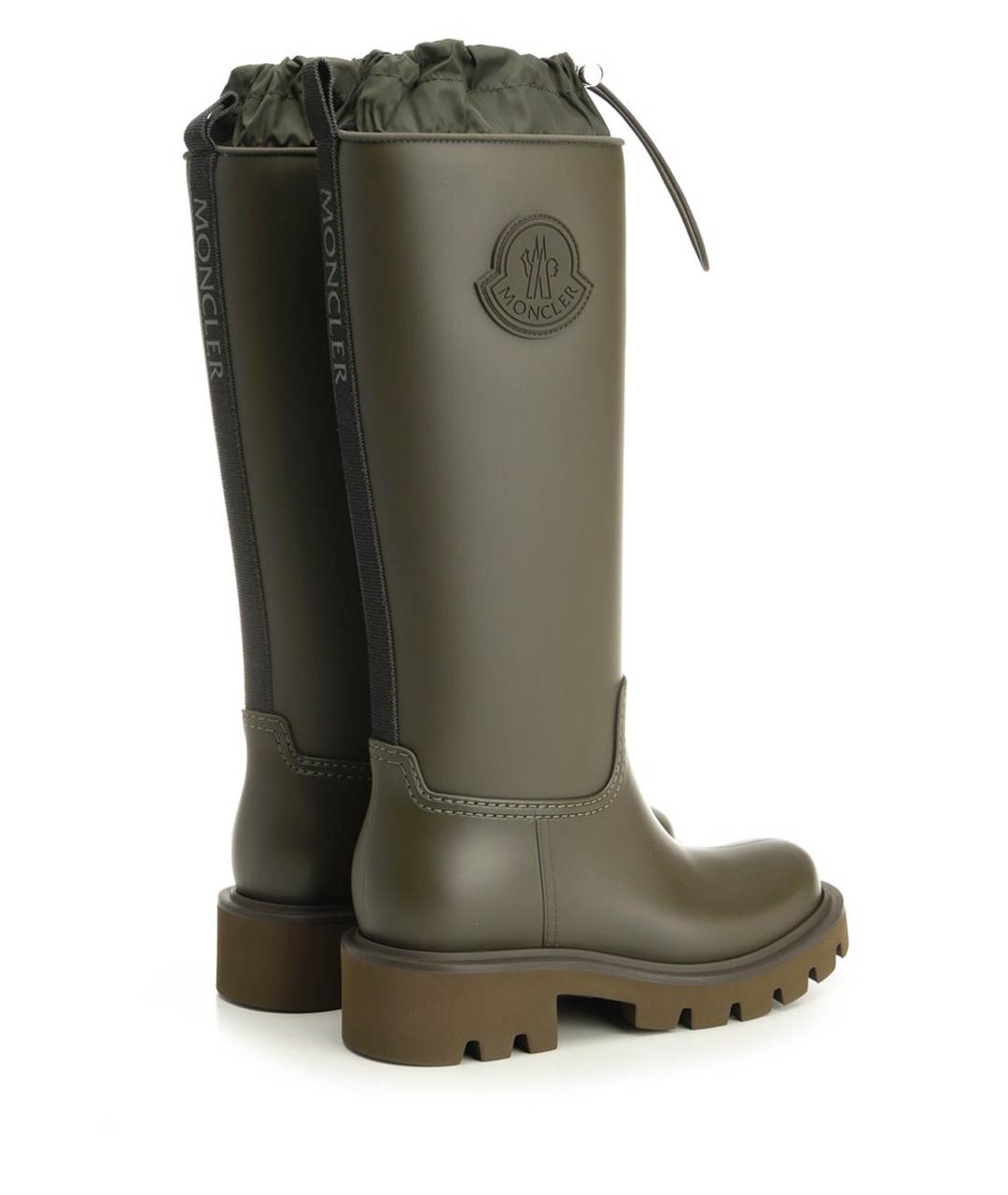 MONCLER Зеленые резиновые сапоги, фото 3