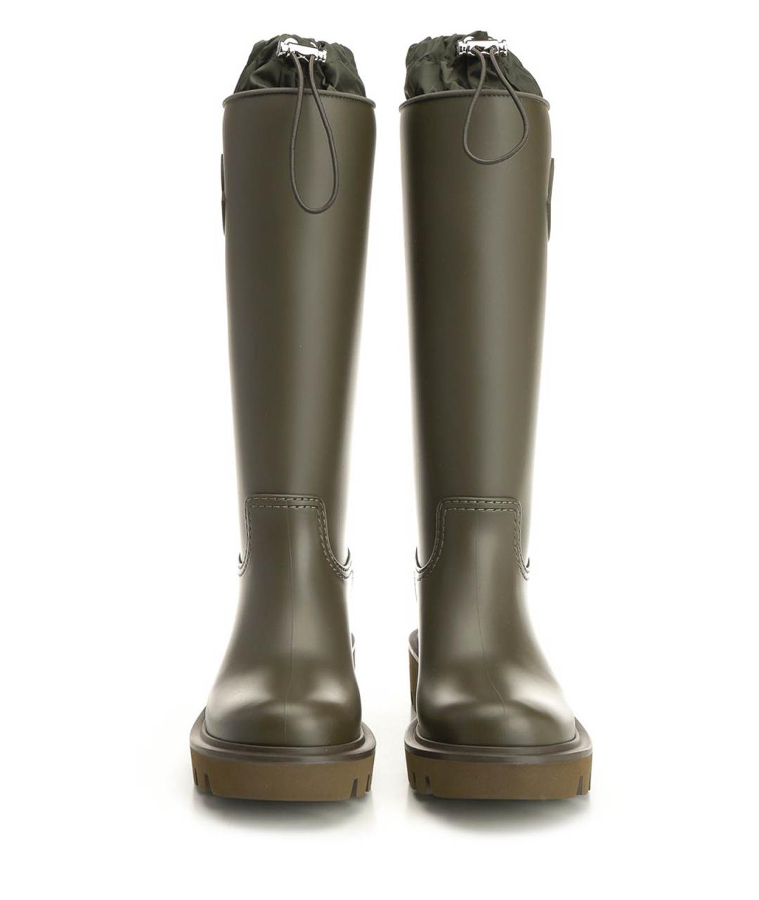 MONCLER Зеленые резиновые сапоги, фото 5