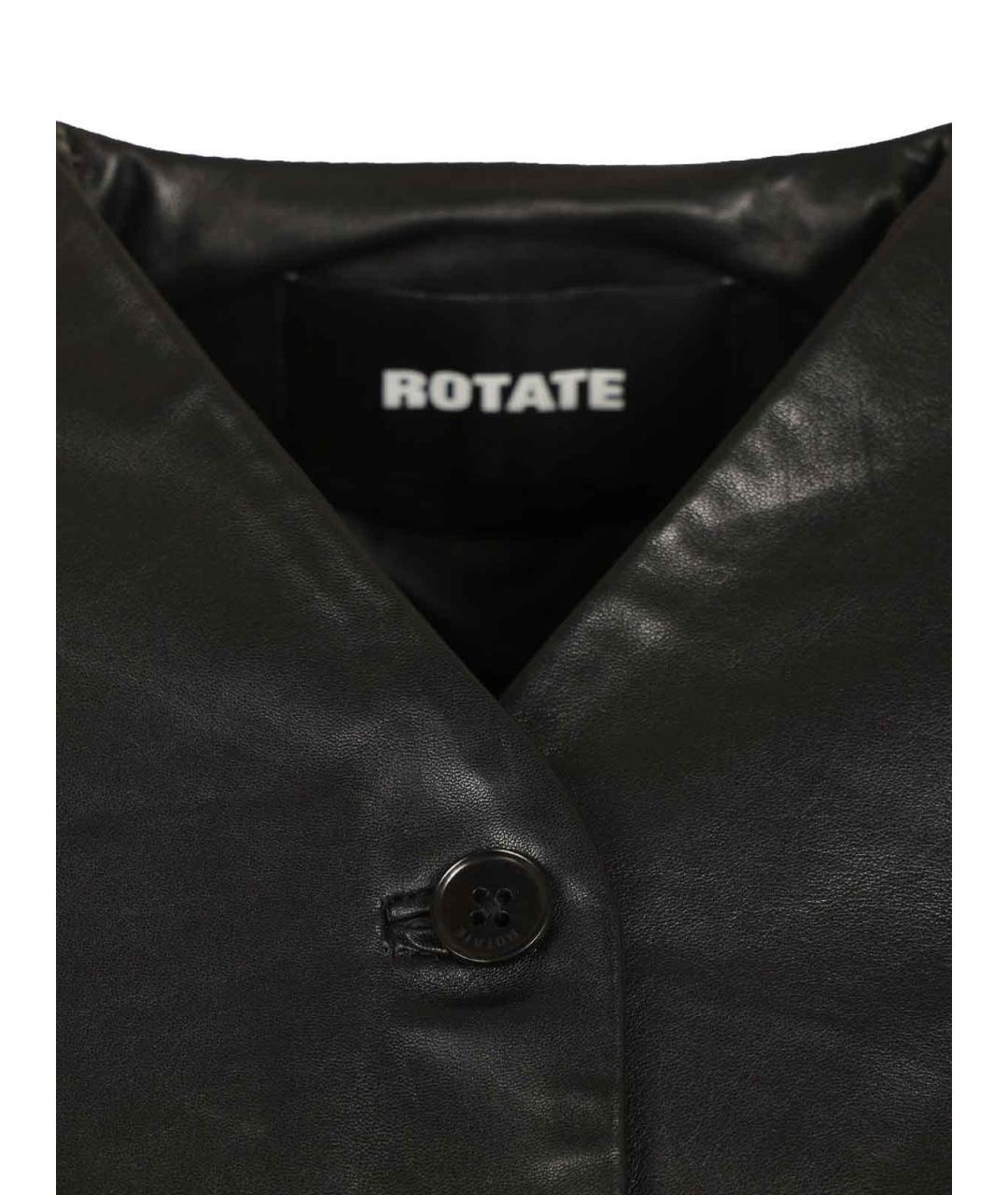 ROTATE Черная кожаная куртка, фото 4
