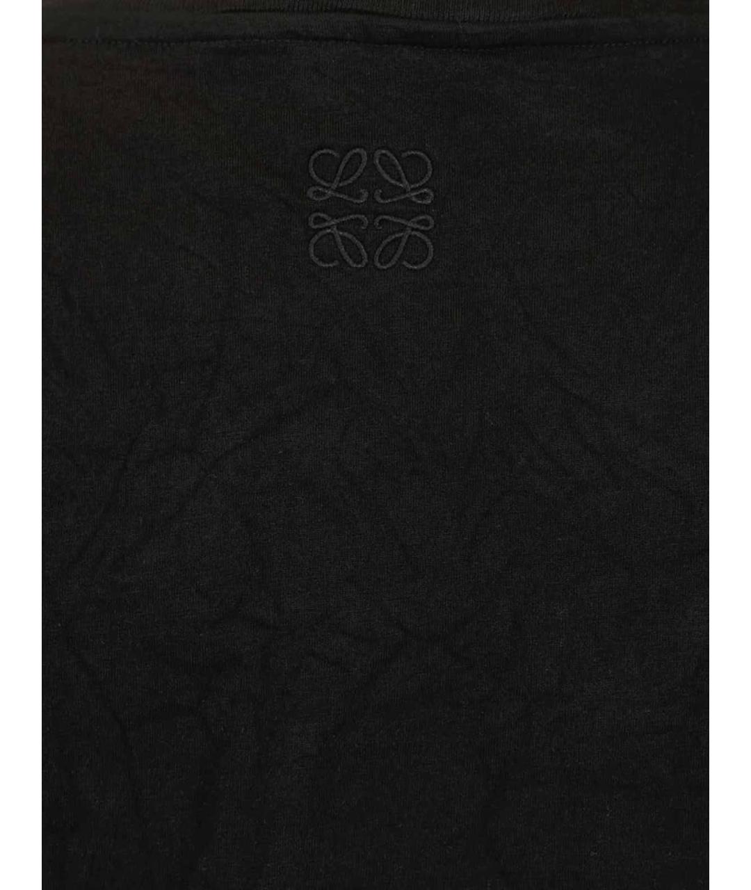 LOEWE Черная хлопковая футболка, фото 4