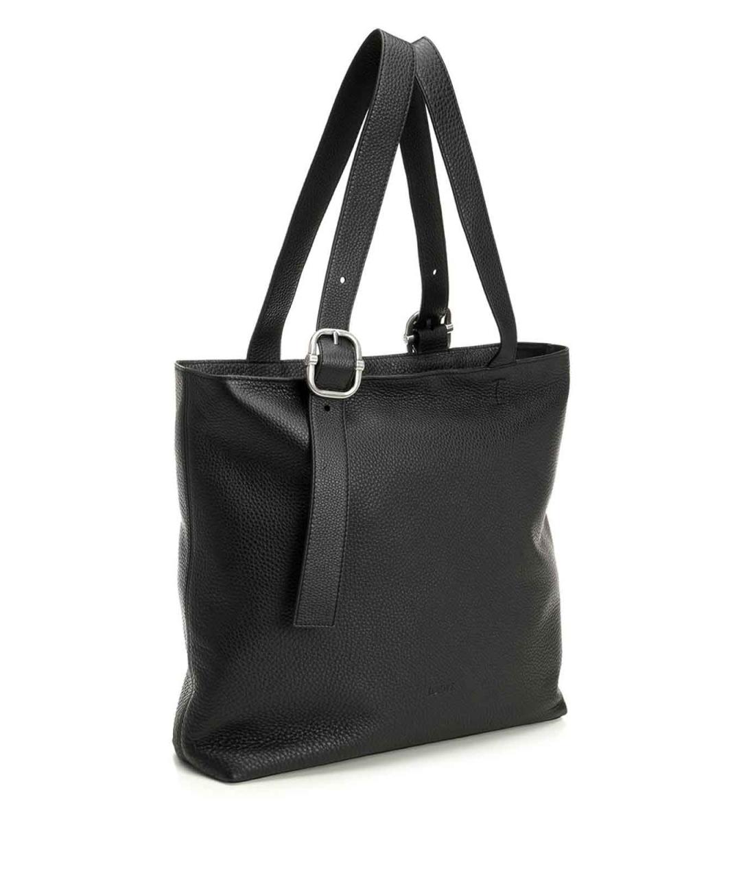 LOEWE Черная кожаная сумка тоут, фото 2