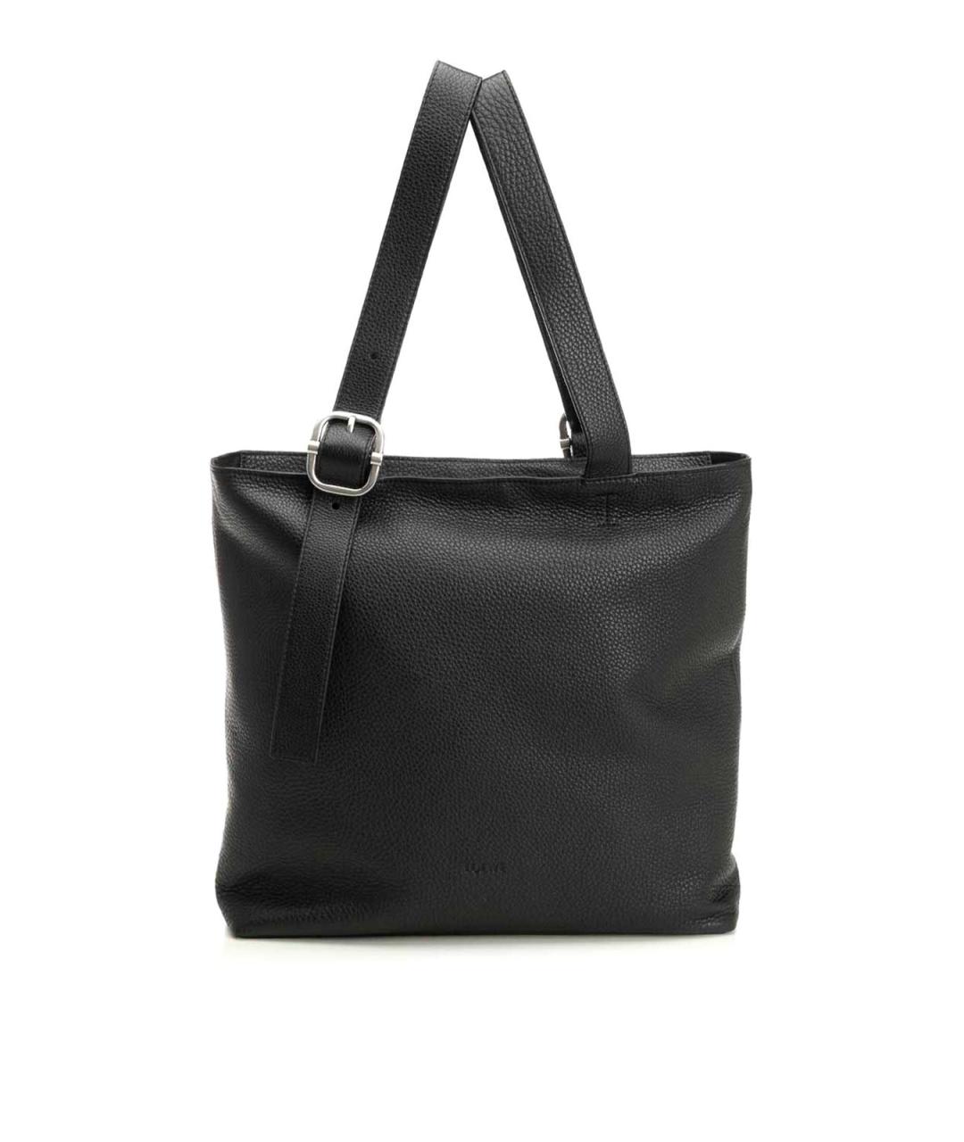 LOEWE Черная кожаная сумка тоут, фото 1
