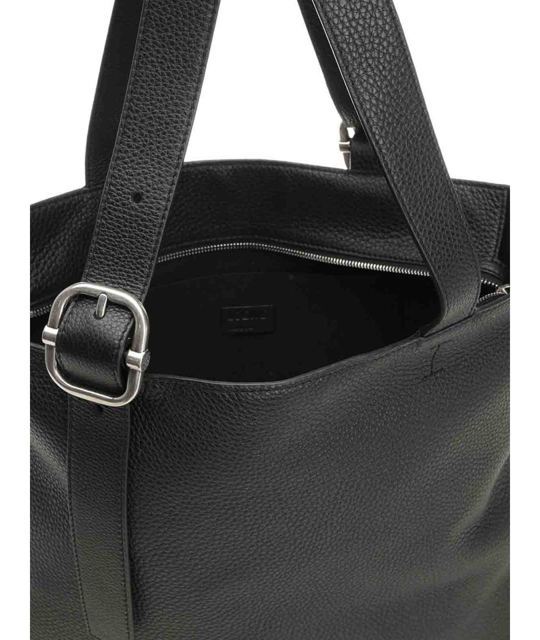 LOEWE Черная кожаная сумка тоут, фото 4