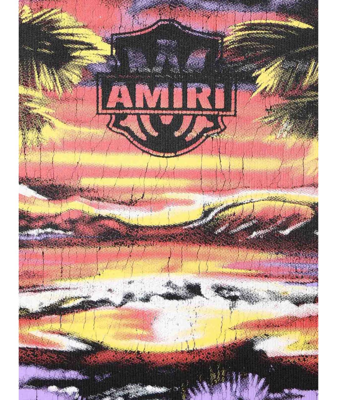 AMIRI Черная хлопковая футболка, фото 4