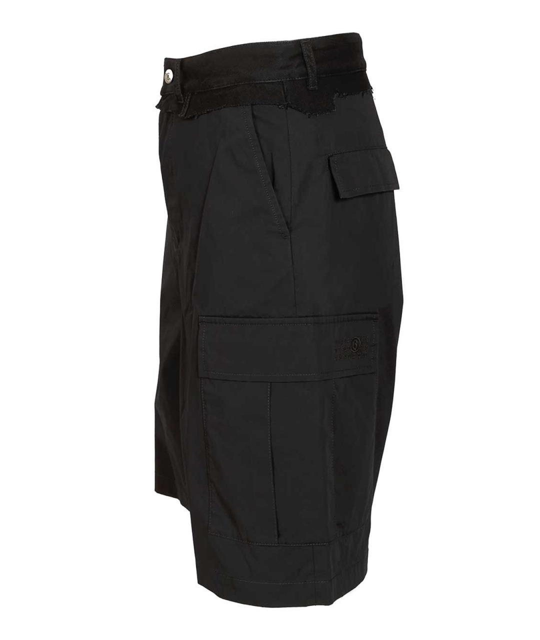 MM6 MAISON MARGIELA Черные хлопковые шорты, фото 3