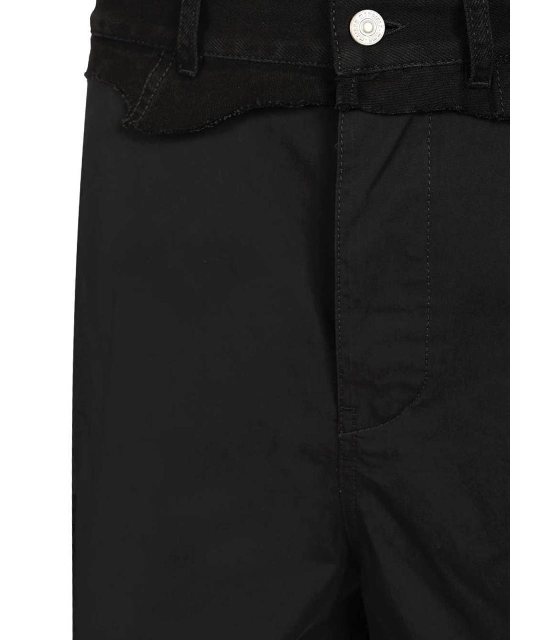 MM6 MAISON MARGIELA Черные хлопковые шорты, фото 4