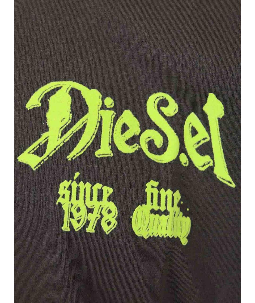 DIESEL Черная хлопковая футболка, фото 3
