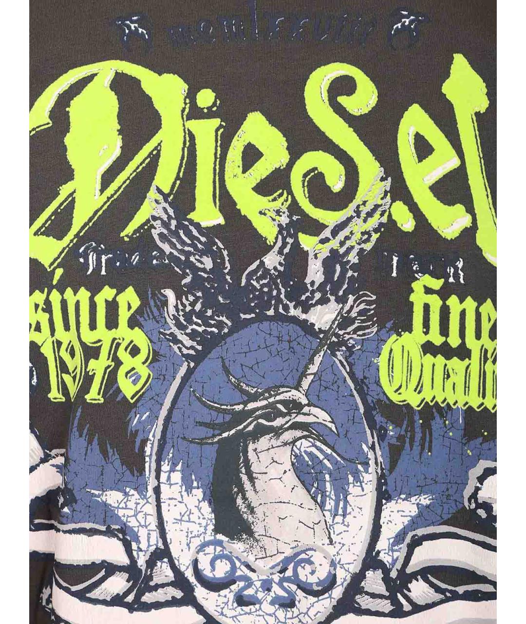 DIESEL Черная хлопковая футболка, фото 4