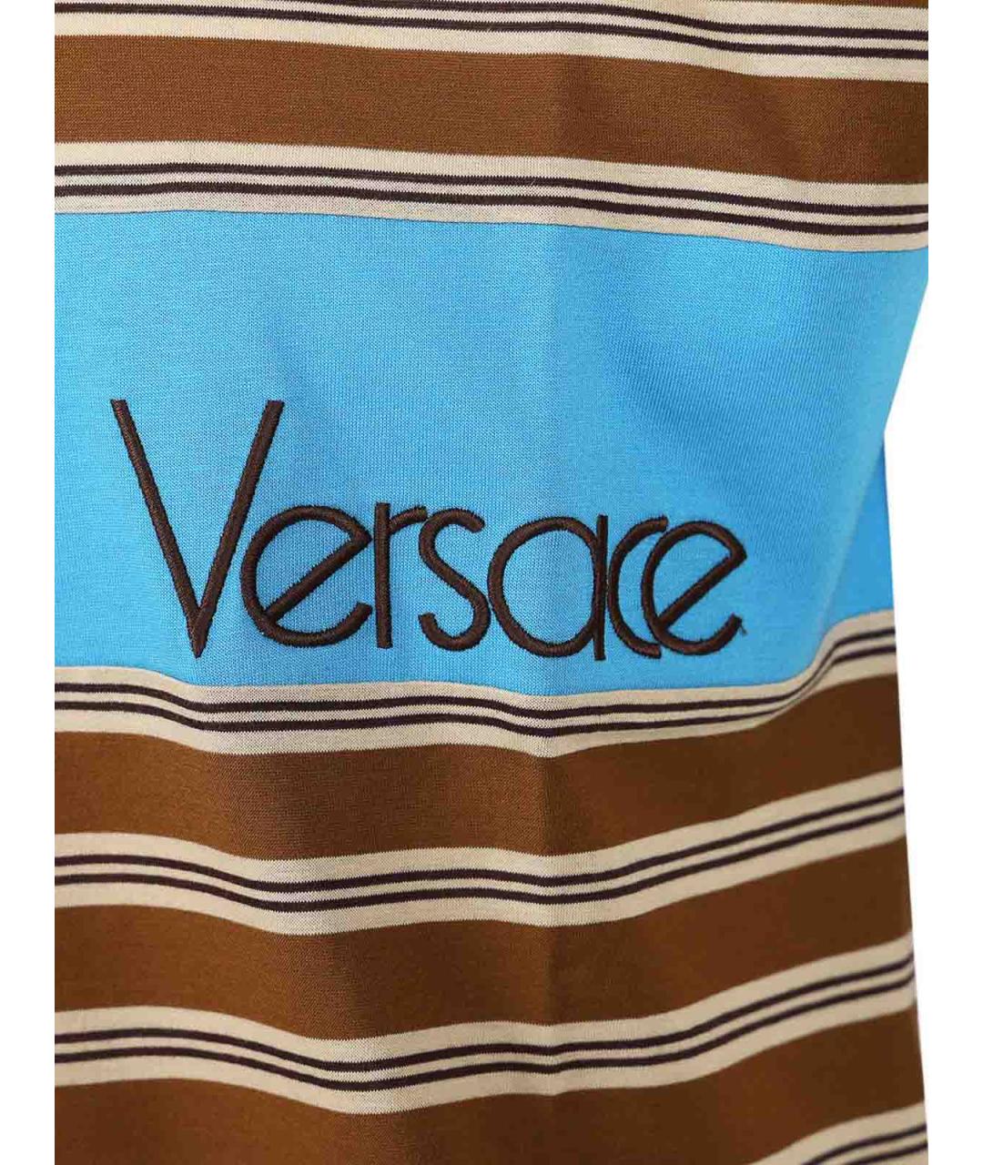 VERSACE Мульти хлопковая футболка, фото 3