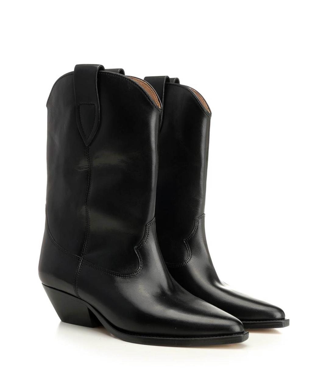 ISABEL MARANT Черные кожаные сапоги, фото 2