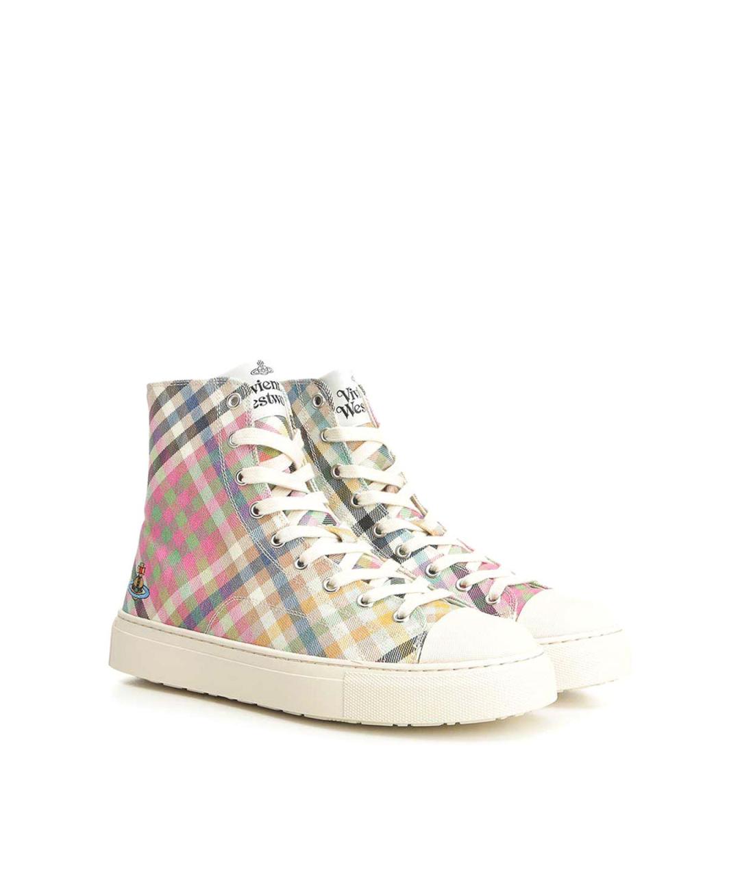 VIVIENNE WESTWOOD Мульти текстильные высокие кроссовки / кеды, фото 2