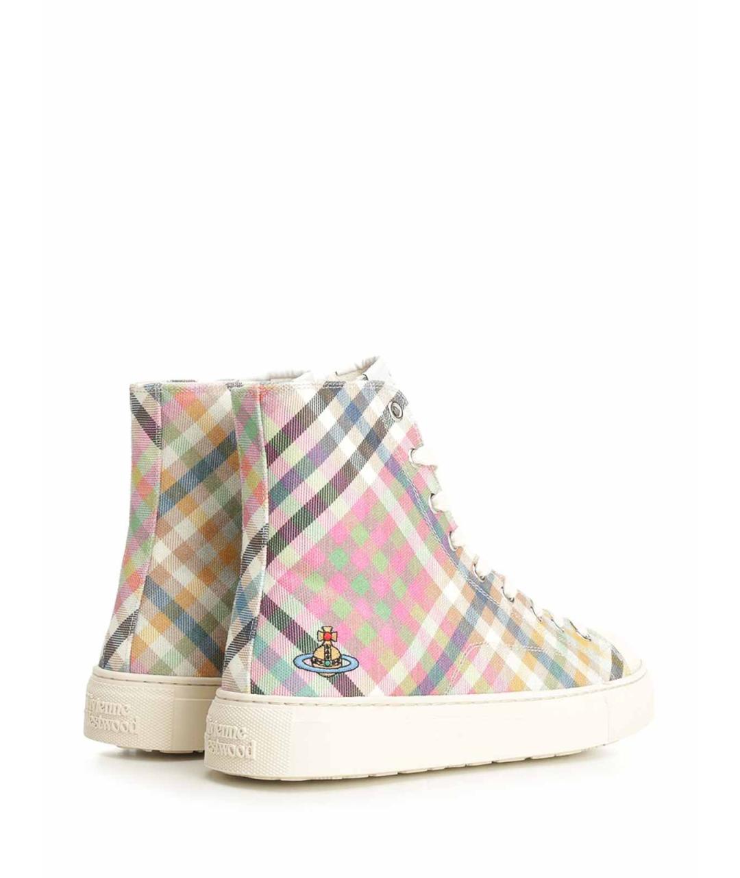 VIVIENNE WESTWOOD Мульти текстильные высокие кроссовки / кеды, фото 3