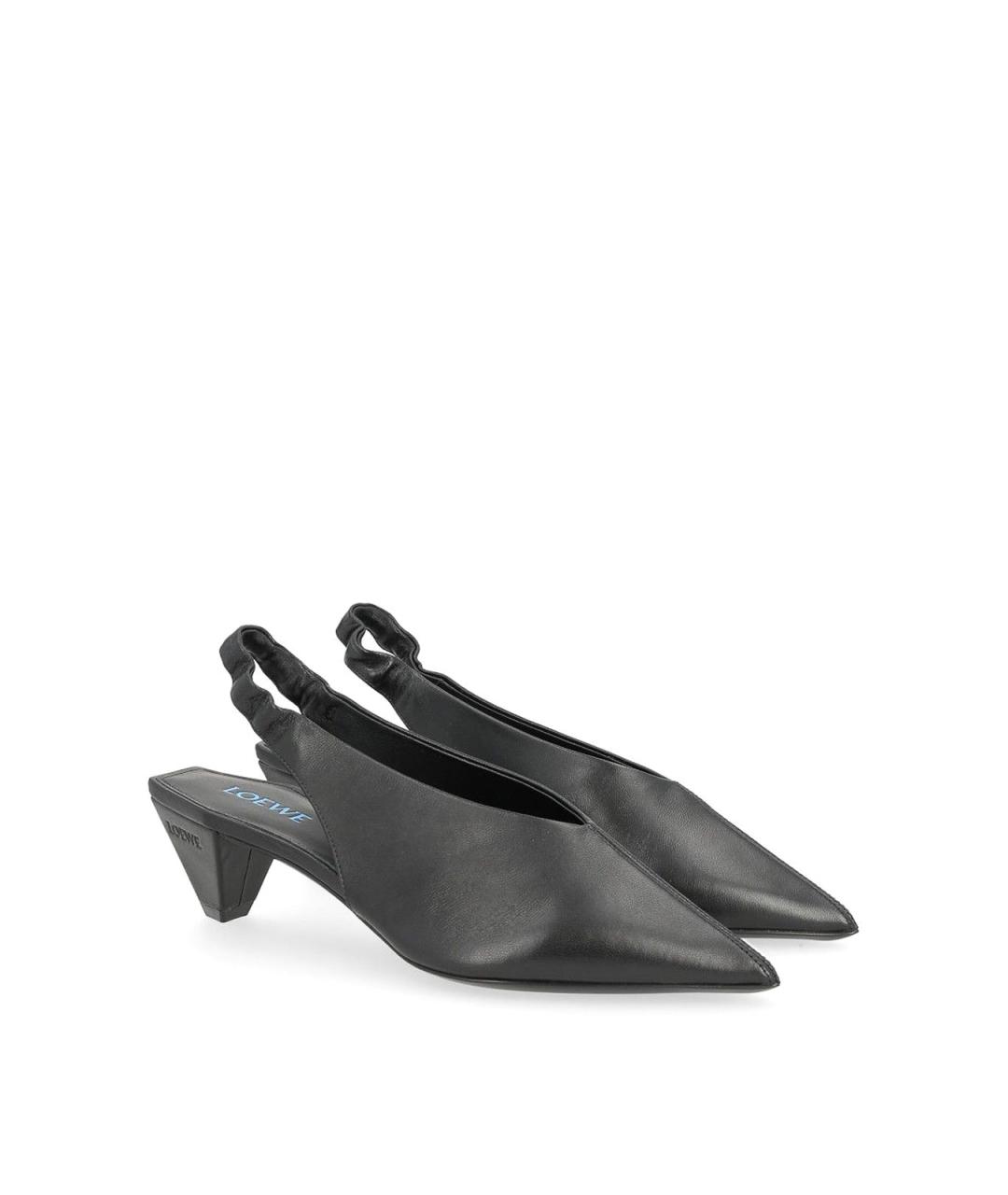 LOEWE Черные кожаные туфли, фото 2