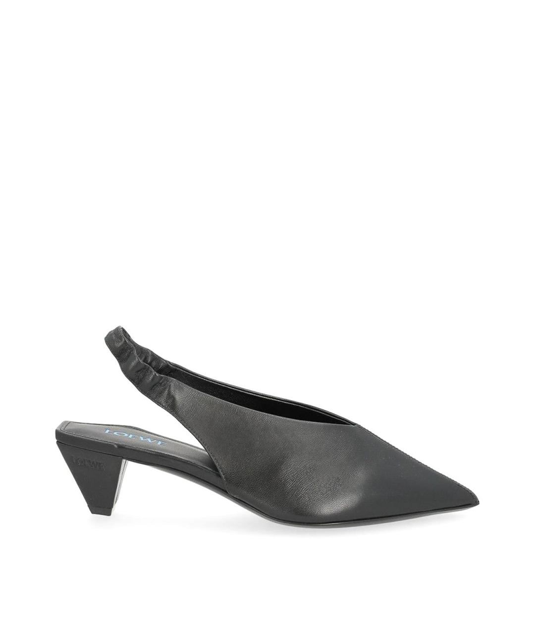 LOEWE Черные кожаные туфли, фото 1
