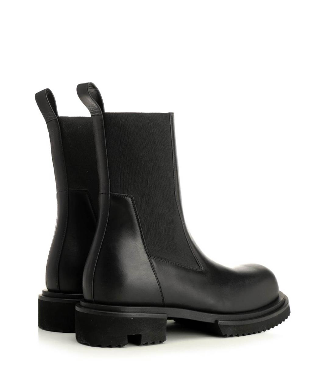 RICK OWENS Черные резиновые высокие ботинки, фото 3