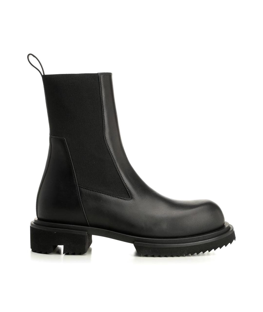 RICK OWENS Черные резиновые высокие ботинки, фото 1