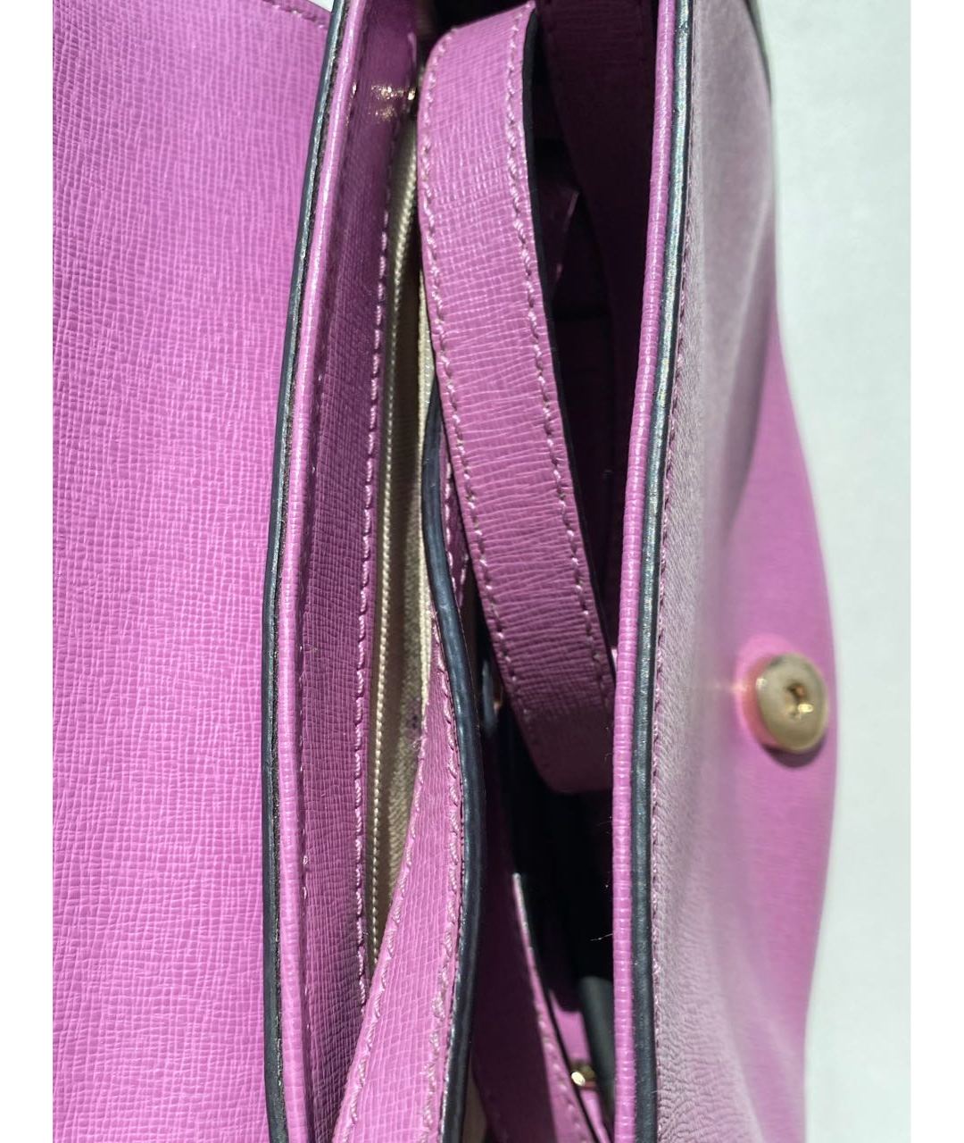 COCCINELLE Фиолетовая кожаная сумка тоут, фото 3