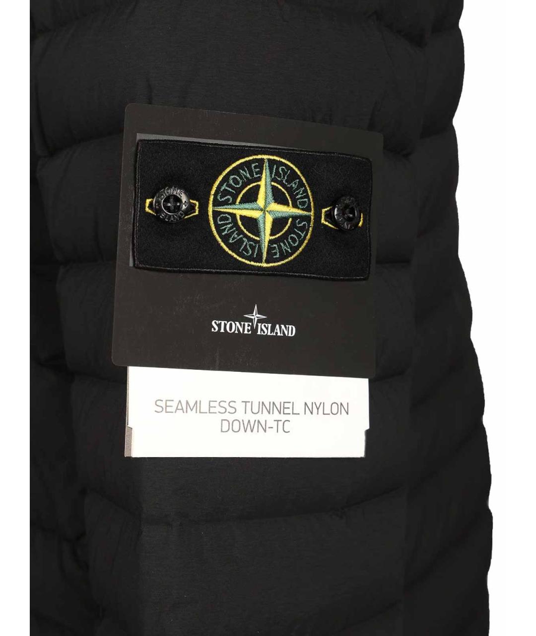 STONE ISLAND Черный полиамидовый пуховик, фото 5