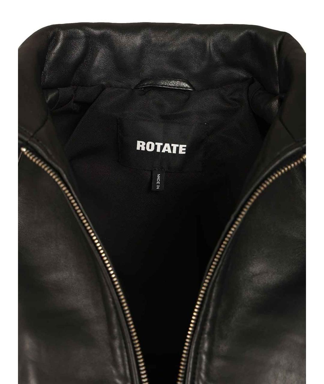 ROTATE Черная кожаная куртка, фото 4
