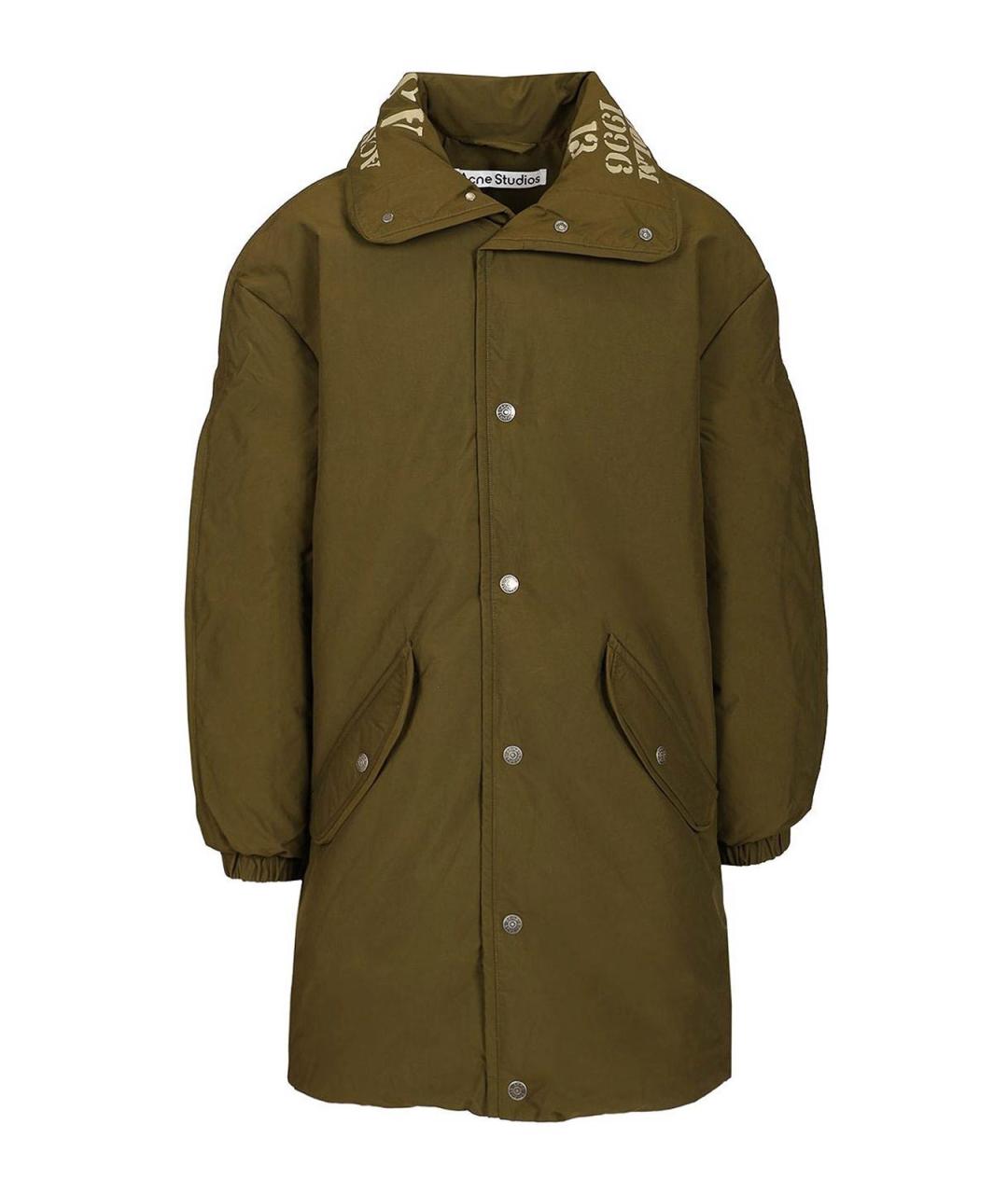 ACNE STUDIOS Зеленый пуховик, фото 1