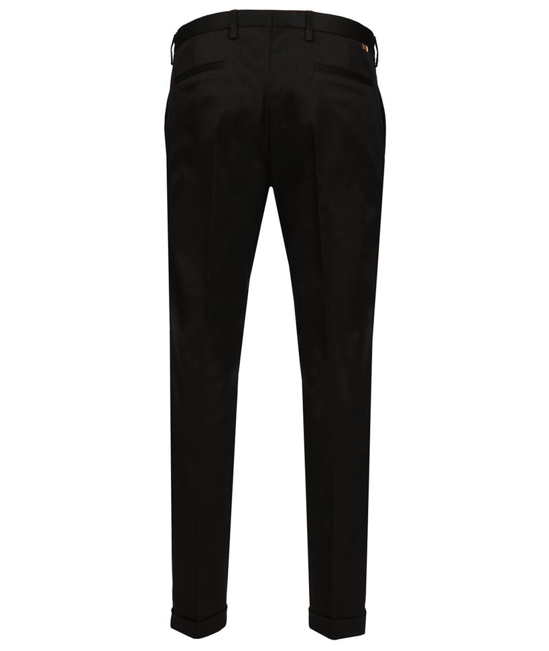 PAUL SMITH Черные хлопковые повседневные брюки, фото 2
