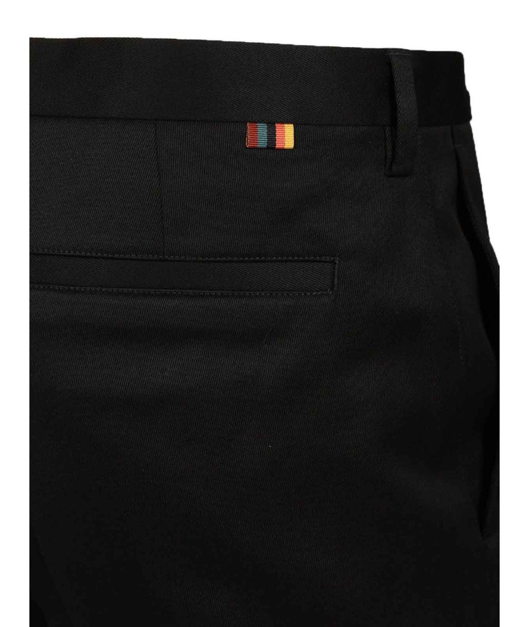 PAUL SMITH Черные хлопковые повседневные брюки, фото 5