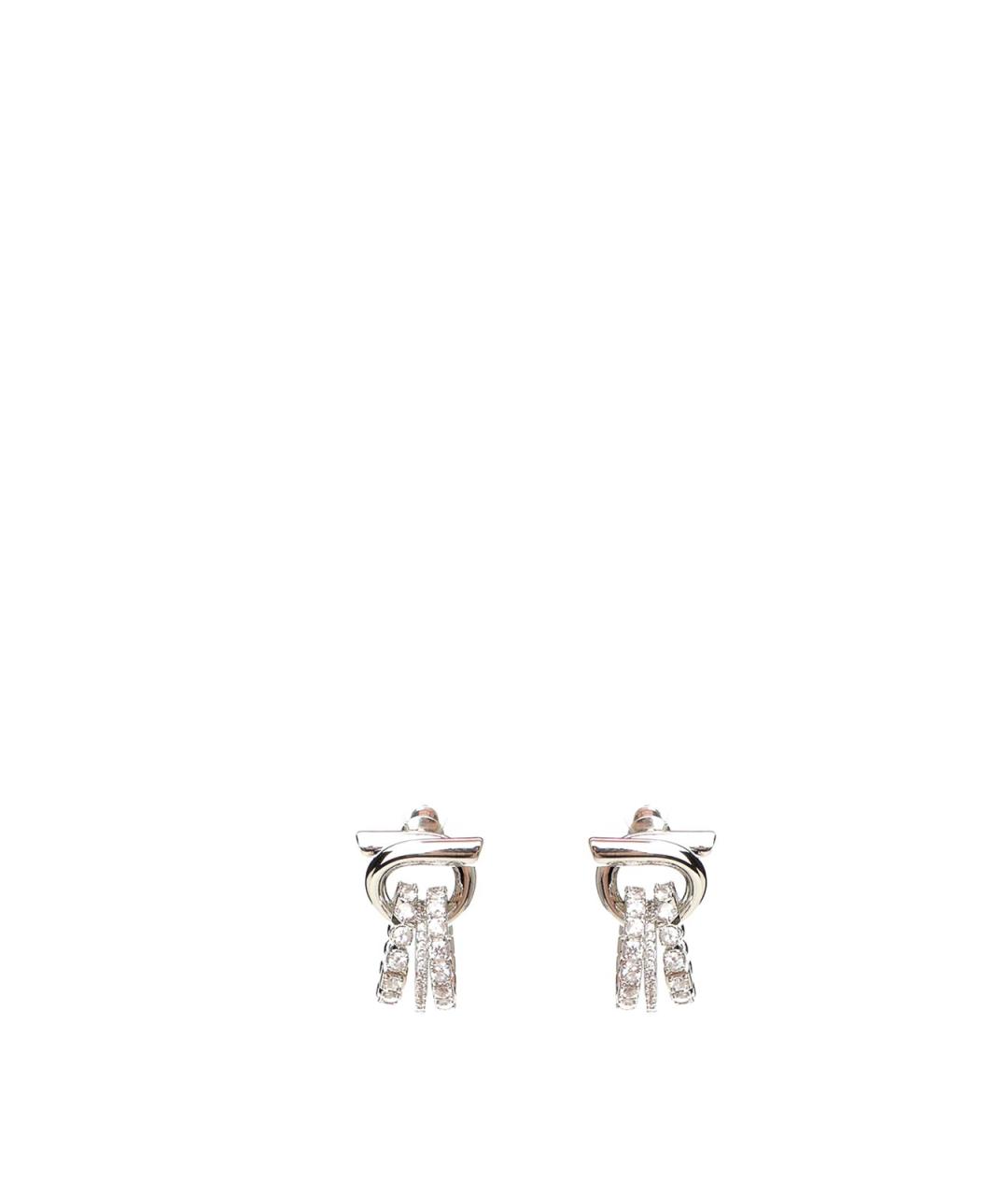 FERRAGAMO Серебряные металлические серьги, фото 1