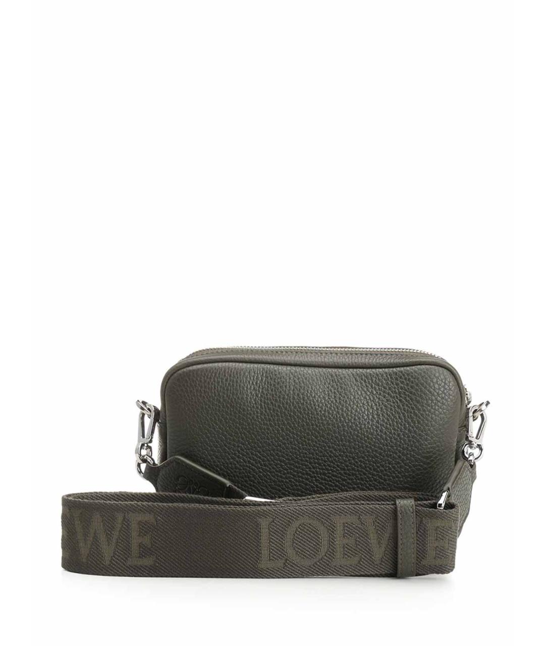 LOEWE Зеленая кожаная сумка на плечо, фото 3