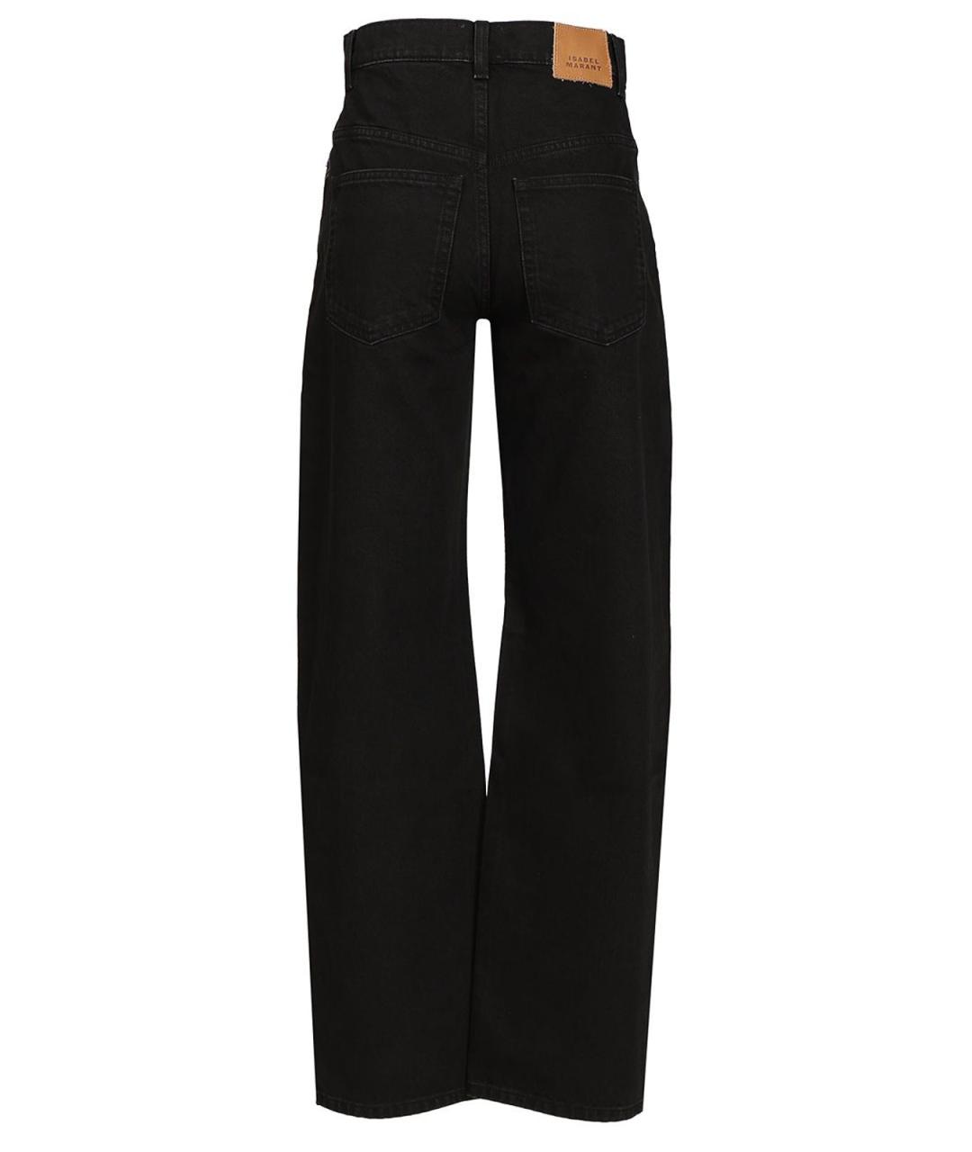ISABEL MARANT Черные хлопковые прямые джинсы, фото 2