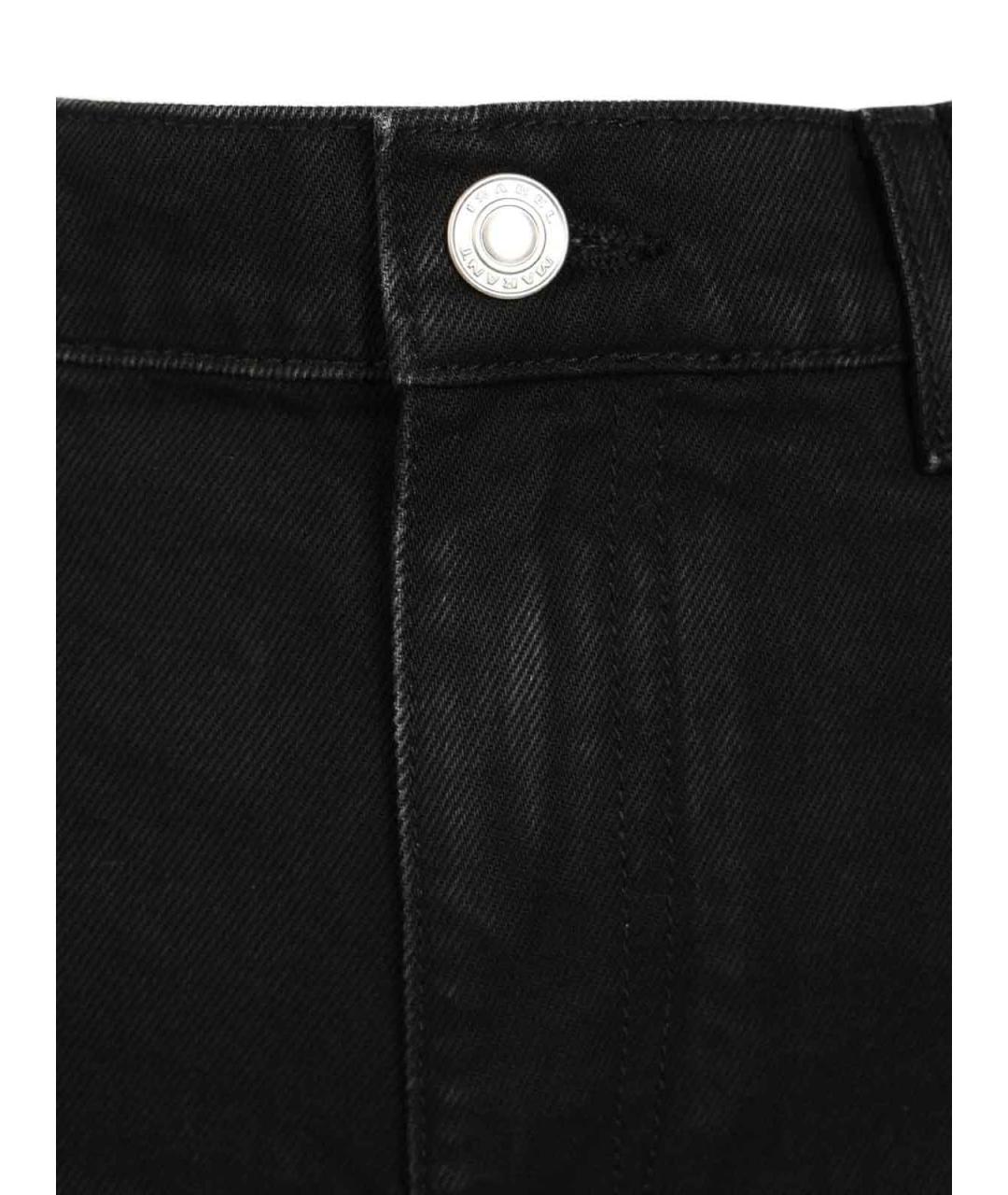 ISABEL MARANT Черные хлопковые прямые джинсы, фото 4