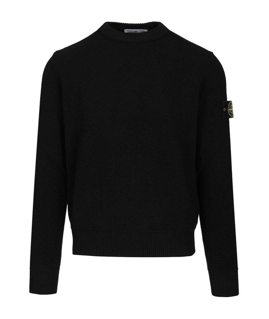 STONE ISLAND Черный шерстяной джемпер / свитер, фото 1