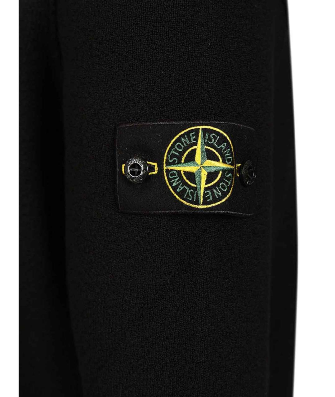 STONE ISLAND Черный шерстяной джемпер / свитер, фото 4