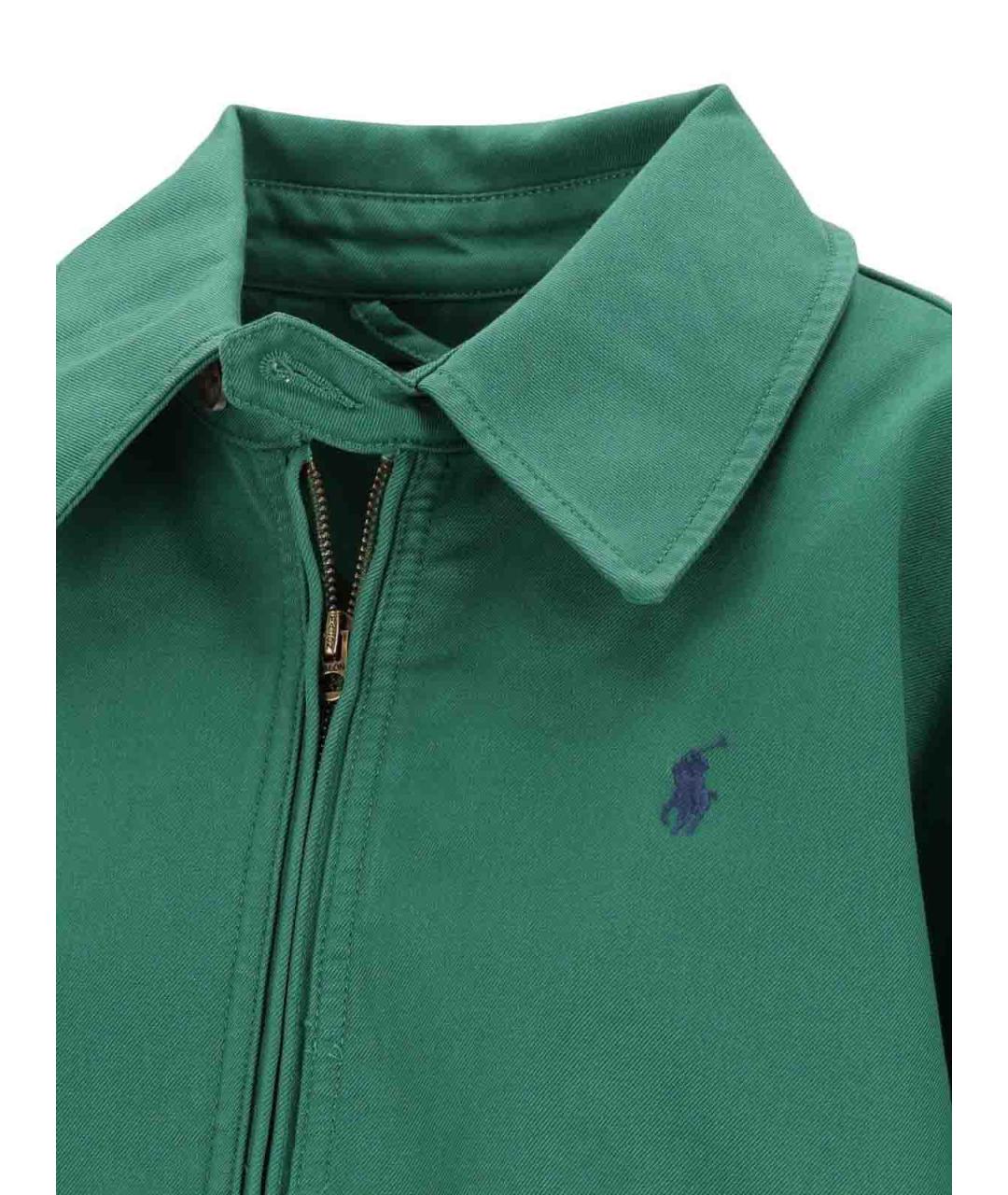 POLO RALPH LAUREN Зеленая хлопковая куртка, фото 4