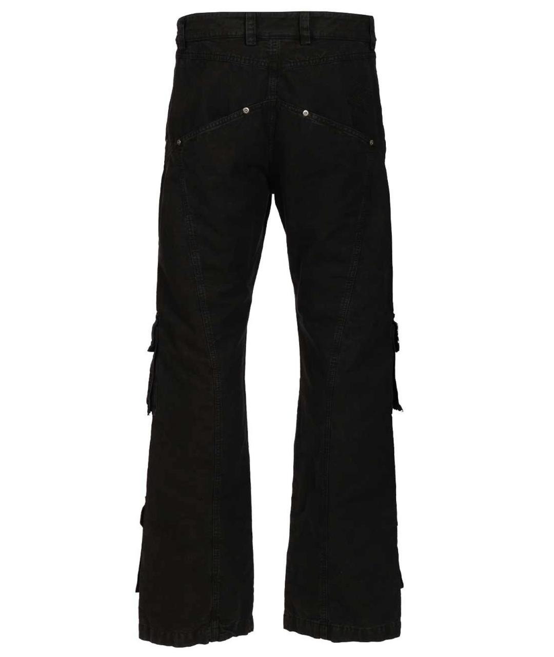 OFF-WHITE Черные хлопковые повседневные брюки, фото 2